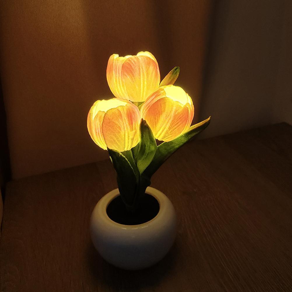 Vase Decor - Luminária Noturna LED Tulipa Portátil, Lâmpada