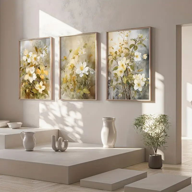 Abstract Canvas Set - Conjunto de 3 peças de arte