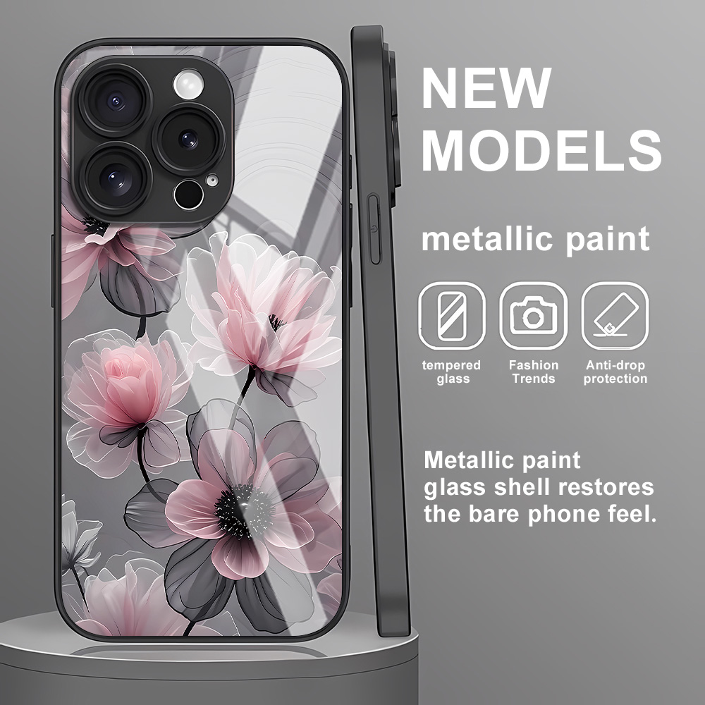 Flower Tempered Glass Case For - Vase Decor avaliação e preço