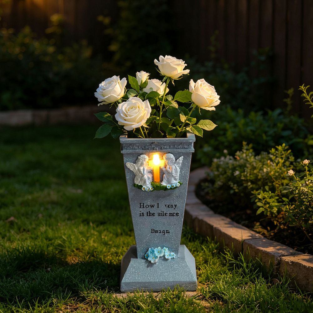 Vaso de Cemitério em Resina co - Vase Decor avaliação e preço