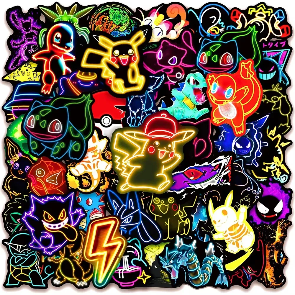 100 Adesivos Neon Pokémon à Pr - Wall Sticker avaliação e preço