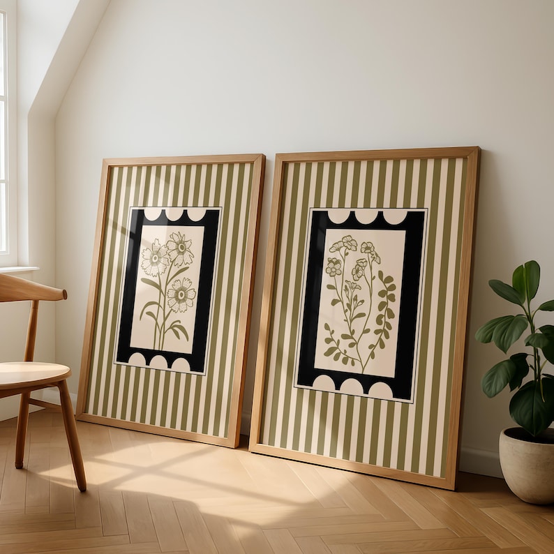 2 pçs/set estilo boêmio planta - Abstract Canvas Set avaliação e preço